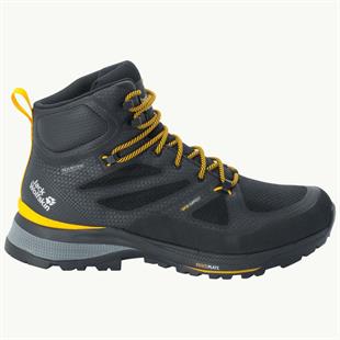 Jack Wolfskin 4038823_6055_065 Force Striker Texapore Mid M Black/Burly Yellow Xt Erkek Outdoor Bot
