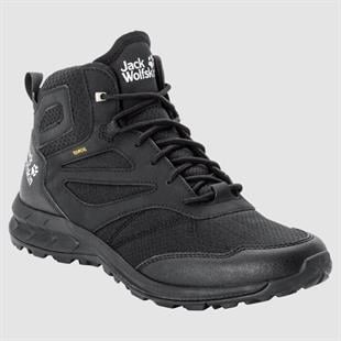 Jack Wolfskin 4039201 Woodland Texapore Mid M Black Erkek Outdoor Bot