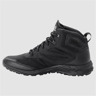 Jack Wolfskin 4039201 Woodland Texapore Mid M Black Erkek Outdoor Bot