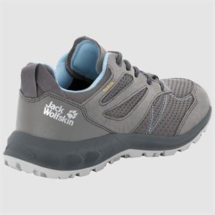 Jack Wolfskin 4039241 Woodland Texapore Low W Grey/Light Blue Kadın Outdoor Ayakkabı