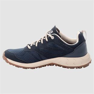 Jack Wolfskin 4039241 Woodland Texapore Low W Dark Blue/Beige Outdoor Kadın Ayakkabı