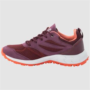 Jack Wolfskin 4039241 Woodland Texapore Low W Burgundy/Orange Kadın Outdoor Ayakkabı