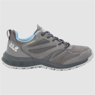 Jack Wolfskin 4039241 Woodland Texapore Low W Grey/Light Blue Kadın Outdoor Ayakkabı