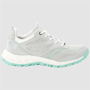 Jack Wolfskin 4039251 Woodland Went Low W Light Grey/Light Green Kadın Outdoor Ayakkabı