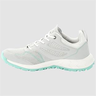 Jack Wolfskin 4039251 Woodland Went Low W Light Grey/Light Green Kadın Outdoor Ayakkabı