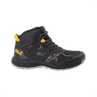 Jack Wolfskin 4042151 Woodland Texapore Mid K Black/Burly Yellow XT Kadın Outdoor Bot