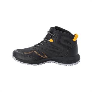 Jack Wolfskin 4042151 Woodland Texapore Mid K Black/Burly Yellow XT Kadın Outdoor Bot