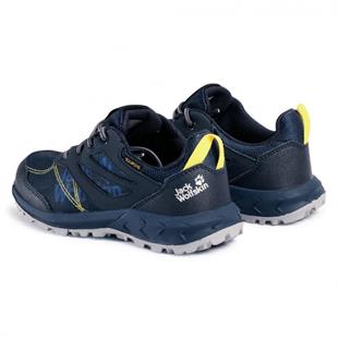 Jack Wolfskin 4042161 Woodland Texapore Low K Dark Blue/Yellow Outdoor Ayakkabı