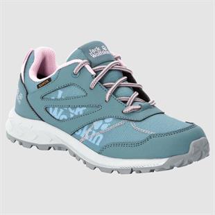Jack Wolfskin 4042161 Woodland Texapore Low Grey/Pink Kadın Outdoor Ayakkabı