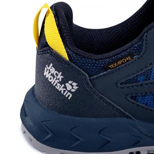 Jack Wolfskin 4042161 Woodland Texapore Low K Dark Blue/Yellow Outdoor Ayakkabı