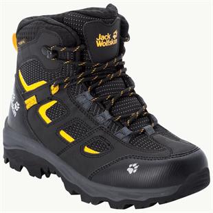 Jack Wolfskin 4042181 Vojo Texapore Mid K Black/Burly Yellow Kadın Outdoor Bot