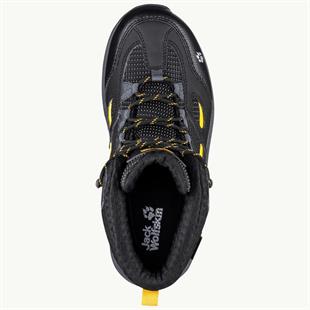 Jack Wolfskin 4042181 Vojo Texapore Mid K Black/Burly Yellow Kadın Outdoor Bot
