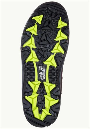 Jack Wolfskin 4042461 Vojo 3 Texapore Mid M Dark Brown/Lime Erkek Outdoor Bot