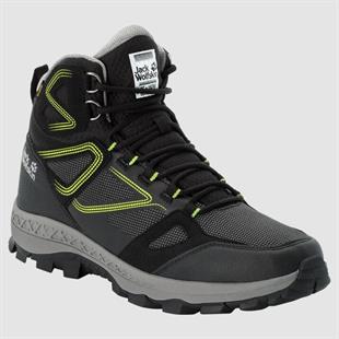 Jack Wolfskin 4043871 Downhill Texapore Mid Black/Lime Outdoor Erkek Bot