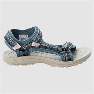 Jack Wolfskin 4050291 Wave Breaker W Bluish Grey/Rose Kadın Sandalet