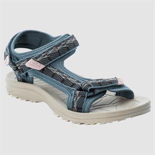 Jack Wolfskin 4050291 Wave Breaker W Bluish Grey/Rose Kadın Sandalet