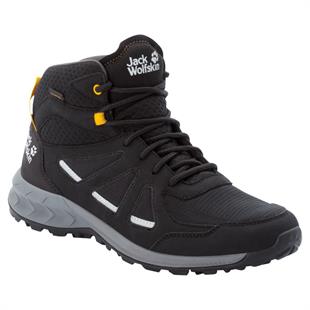 Jack Wolfskin 4051261 Woodland 2 Mid M Black/Burly Yellow XT Erkek Outdoor Bot