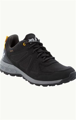 Jack Wolfskin 4051271_4600238396 Woodland 2 Texapore Low M Black/Burly Yellow XT Erkek Outdoor Ayakkabı