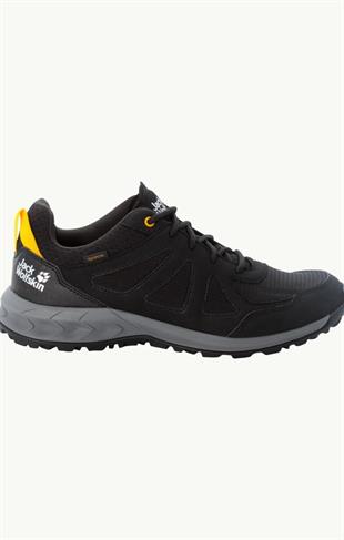 Jack Wolfskin 4051271_4600238396 Woodland 2 Texapore Low M Black/Burly Yellow XT Erkek Outdoor Ayakkabı