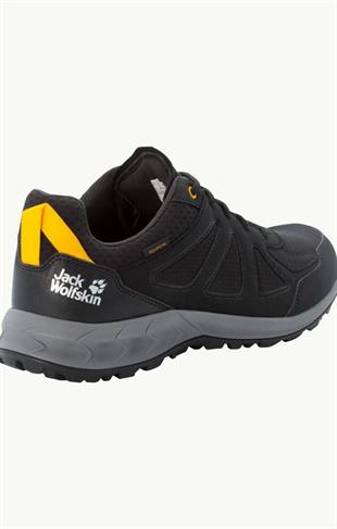 Jack Wolfskin 4051271_4600238396 Woodland 2 Texapore Low M Black/Burly Yellow XT Erkek Outdoor Ayakkabı