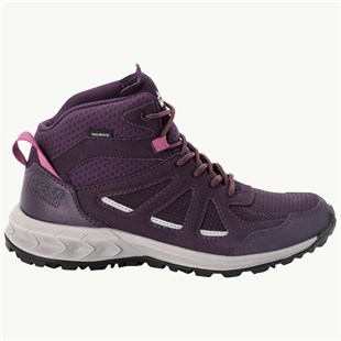 Jack Wolfskin 4051331 Woodland 2 Texapore Mid W Purple/Phantom Kadın Outdoor Bot