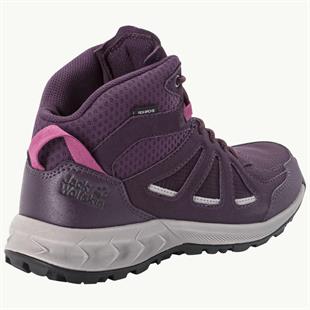 Jack Wolfskin 4051331 Woodland 2 Texapore Mid W Purple/Phantom Kadın Outdoor Bot