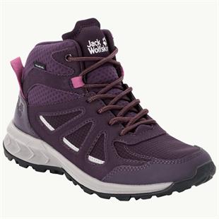 Jack Wolfskin 4051331 Woodland 2 Texapore Mid W Purple/Phantom Kadın Outdoor Bot