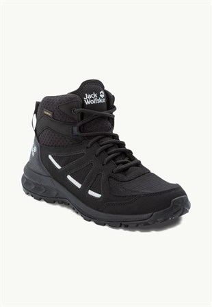 Jack Wolfskin 4051331_4600238401 Woodland 2 Texapore Mid W Black/Grey Kadın Outdoor Bot