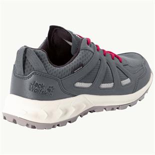 Jack Wolfskin 4051341 Woodland 2 Texapore Low W Grey/Red Kadın Outdoor Ayakkabı