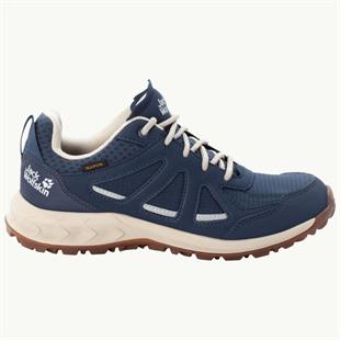 Jack Wolfskin 4051341 Woodland 2 Texapore Low W Dark Blue/Beige Kadın Outdoor Ayakkabı