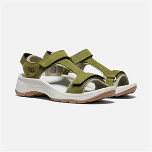 Keen 1026178 Astonia West T-Strap Leather Olive Drab Kadın Sandalet