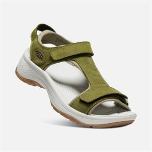 Keen 1026178 Astonia West T-Strap Leather Olive Drab Kadın Sandalet