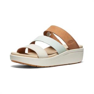 Keen 1027269 Ellecity Slide Natural Leather/Clearly Aqua Kadın Terlik