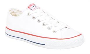 Kuum K8803 Beyaz Bileksiz Converse Kadın Spor Ayakkabı