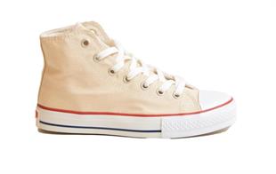 Kuum K8804 Bej Bilekli Converse Kadın Spor Ayakkabı