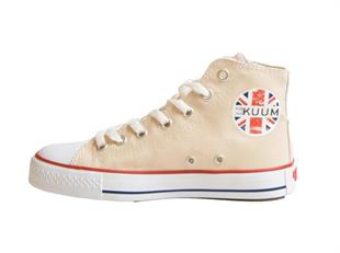 Kuum K8804 Bej Bilekli Converse Kadın Spor Ayakkabı