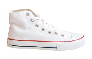 Kuum K8804 Beyaz Bilekli Converse kadın Spor Ayakkabı