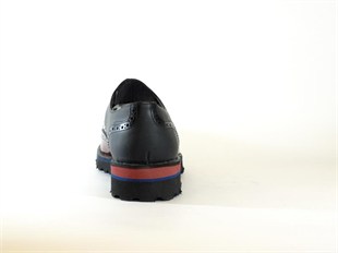 MarcoMen 566-881 Siyah/Bordo Açma Deri Erkek Ayakkabı