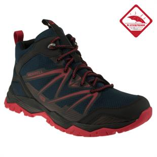 Merrell J35831 Capra Rise Mid Waterproof Navy Erkek Outdoor Bot