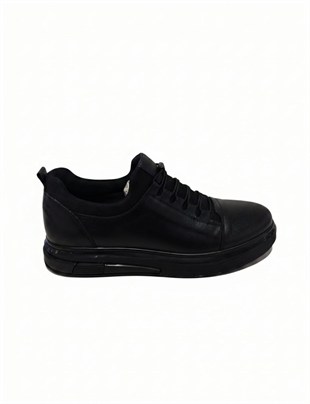 Mr Quinn 1640 Deri Siyah Erkek Sneaker