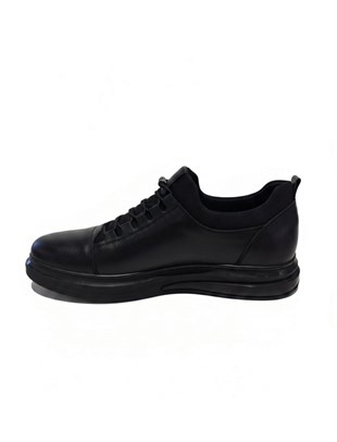 Mr Quinn 1640 Deri Siyah Erkek Sneaker