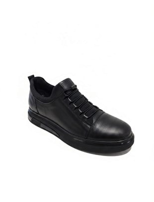 Mr Quinn 1640 Deri Siyah Erkek Sneaker