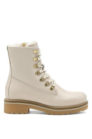 Nine West 101065049 Manlera  Bej Deri Kadın Bot