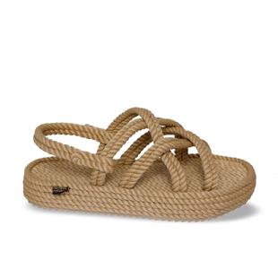 Nomadic Republic BOD.0012.P Bodrum Platform Bej Kadın Sandalet