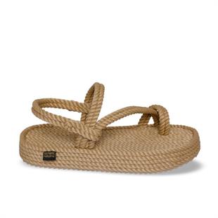 Nomadic Republic Hawaii 0012 Bej Platform Kadın Sandalet