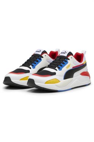 Puma 373108 85 X-Ray 2 Square White/Black/Warm White/Yellow Erkek Sneaker