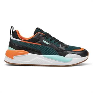 Puma 373108 90 X-Ray 2 Square Black/Myrtle/Flame Flicker Erkek Sneaker
