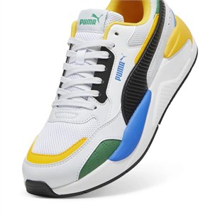 Puma 373108 91 X-Ray 2 Square White/Black/Silver Mist/Green Erkek Sneaker
