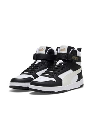 Puma 385839 26 Rebound Game High White/Puma Black/Vapor Gray Erkek Sneaker