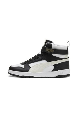 Puma 385839 26 Rebound Game High White/Puma Black/Vapor Gray Erkek Sneaker
